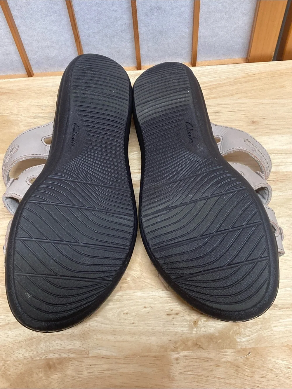 Clarks Collection Laurieann Cove Sand Leather Slide Sandals for Sz 8.5